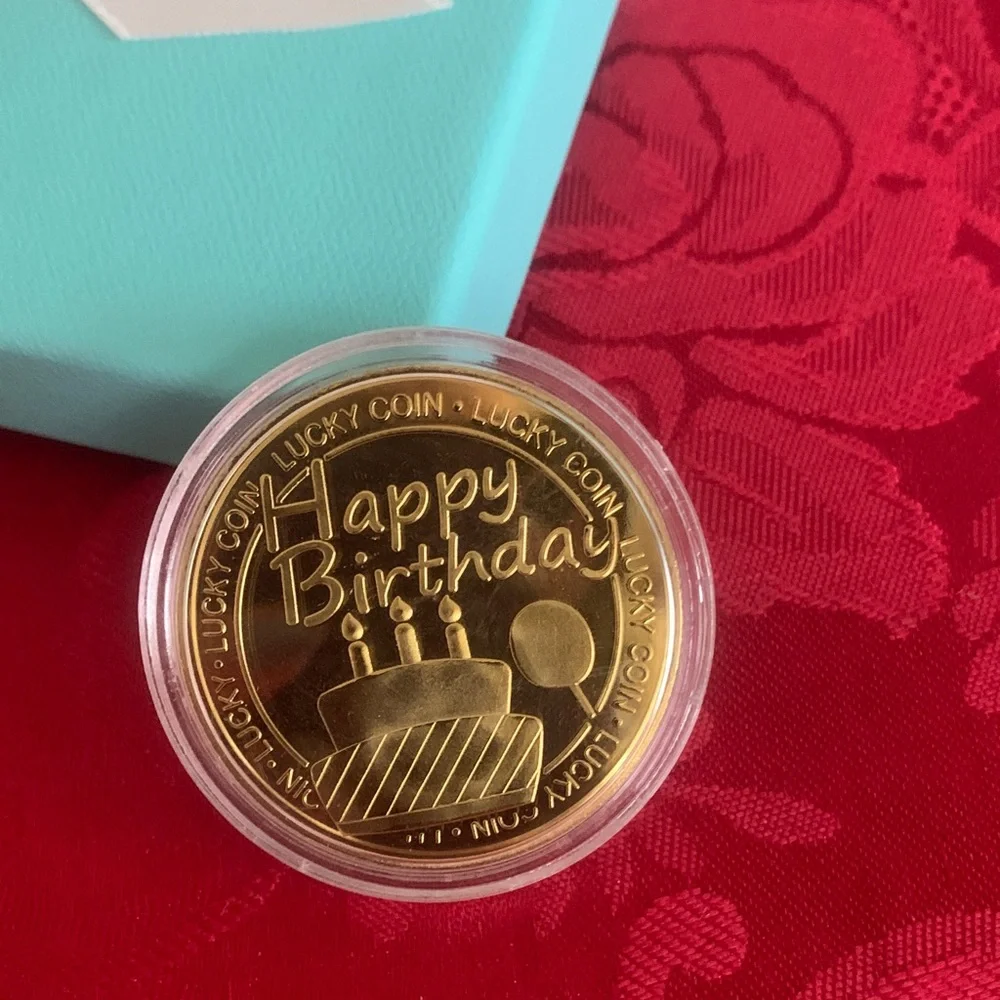 Happy Birthday Gold Party Favor